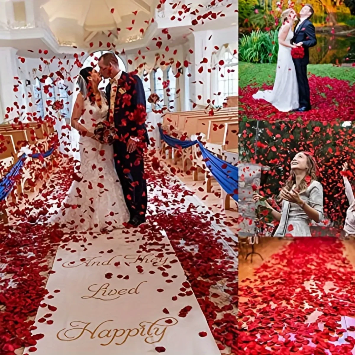 2000Pcs Artificial Fake Rose Petals Colorful Simulation Silk Rose Petal For Valentines Day Wedding Party Romantic Decoration - Image 3