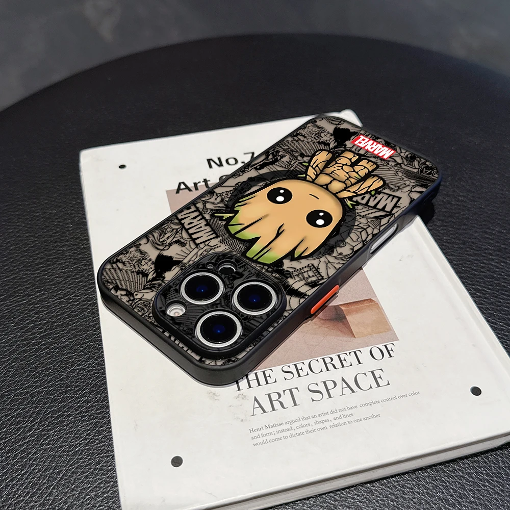 Magnetic Matte MarvelS SpiderManS GrootS Phone Case For Samsung Galaxy S25 S24 S23 S22 S21 S20 FE Plus Ultra 5G Back Cover - Image 5